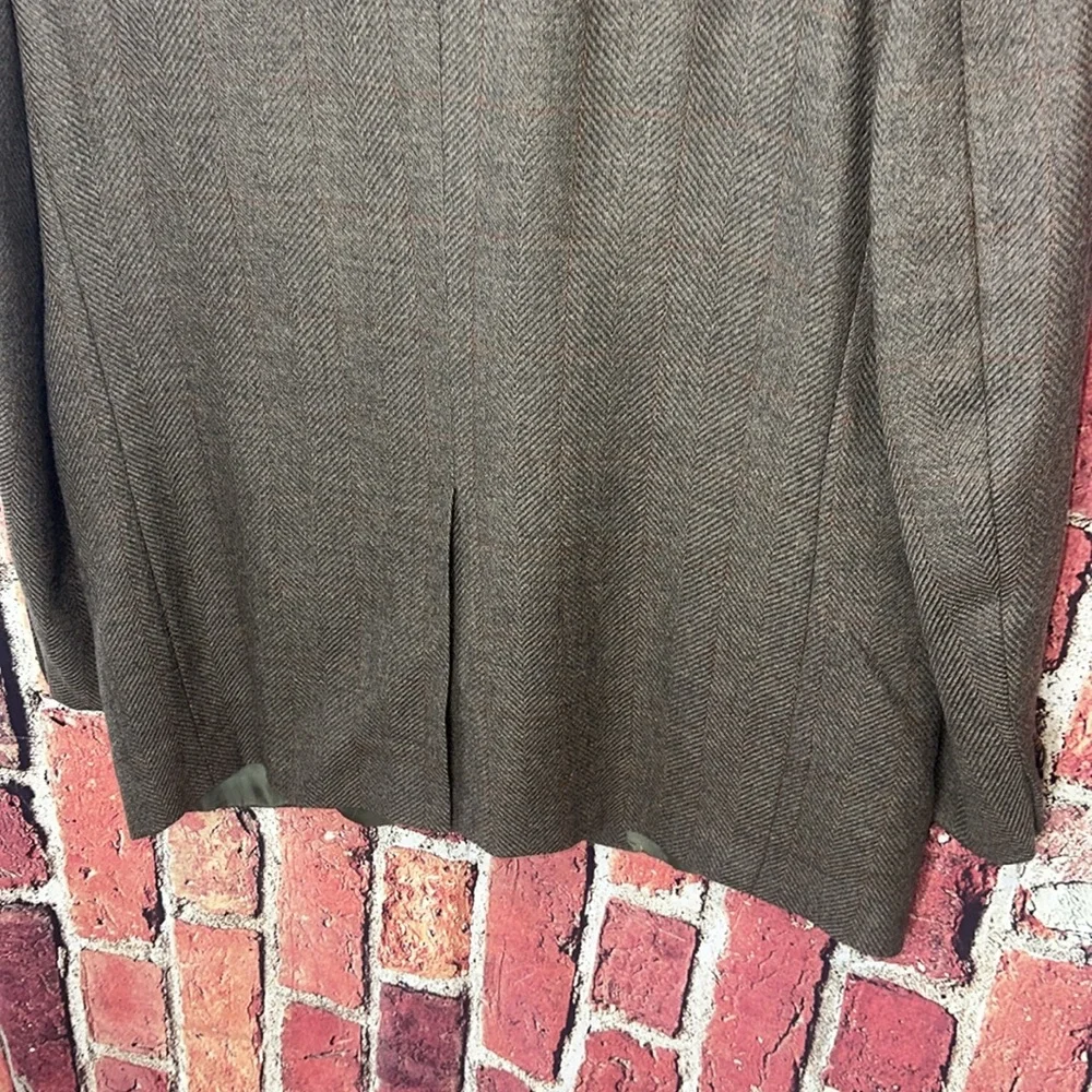 Vintage Southwick Neiman Marcus Green rust plaid Wool Jacket blazers 43 R